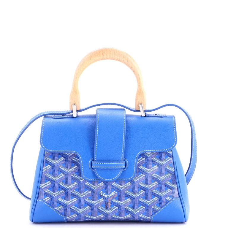 Saigon Top Handle Bag Coated Canvas with Leather Mini
