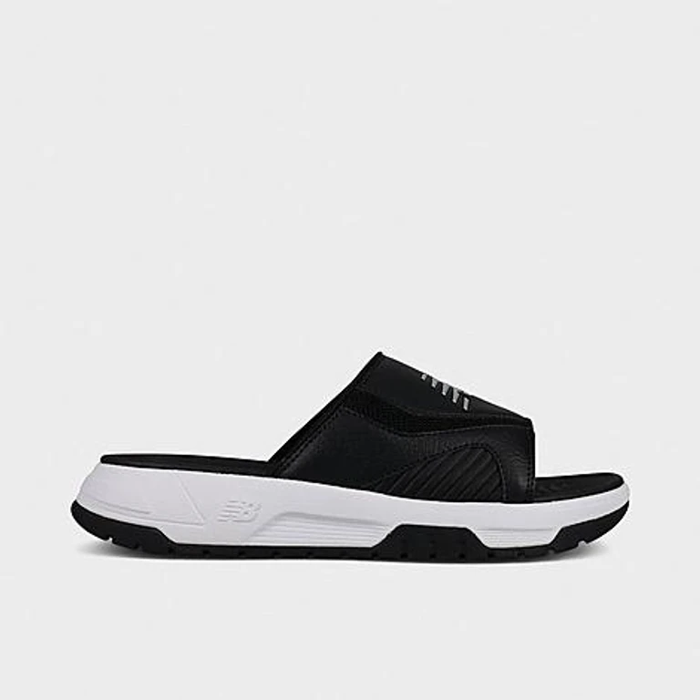 New Balance Women's 200 Premium V3 Slide Sandals in Black/Silver/White Size: 5.0