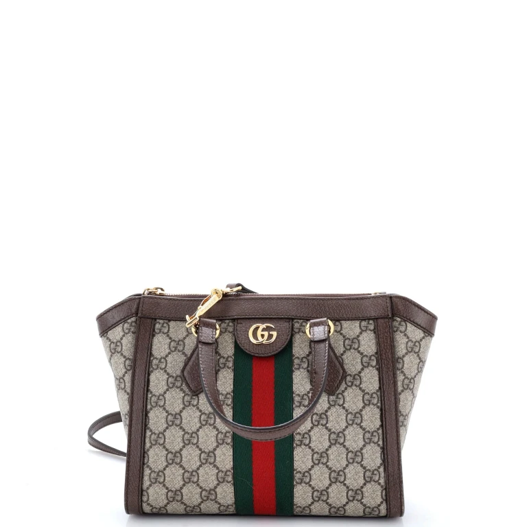 Ophidia Top Handle Tote GG Coated Canvas Small
