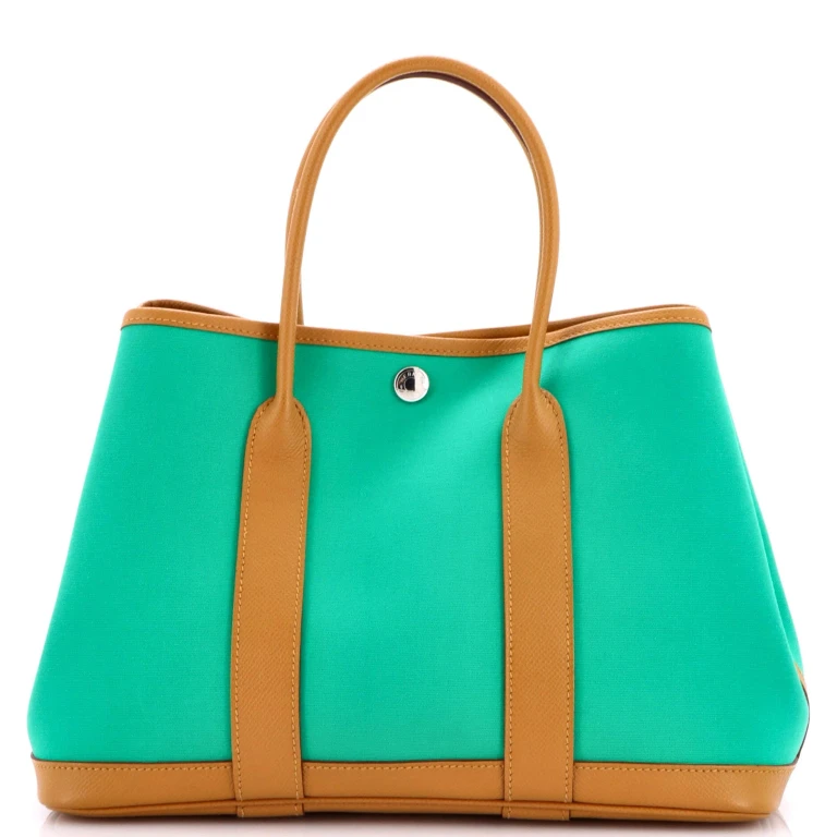 Garden Party Tote Toile and Leather 30