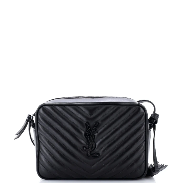 Lou Camera Bag Matelasse Chevron Leather Small