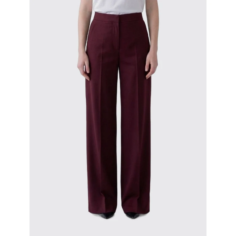 High-Waisted Flared Crêpe Trousers with Slash Pockets (2621136142600005)