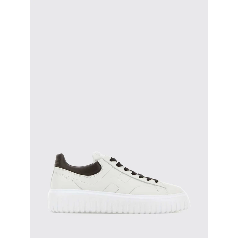 H-Stripes Smooth Leather Sneakers with Side H Logo (HXM6450FC60LE90CPQ)