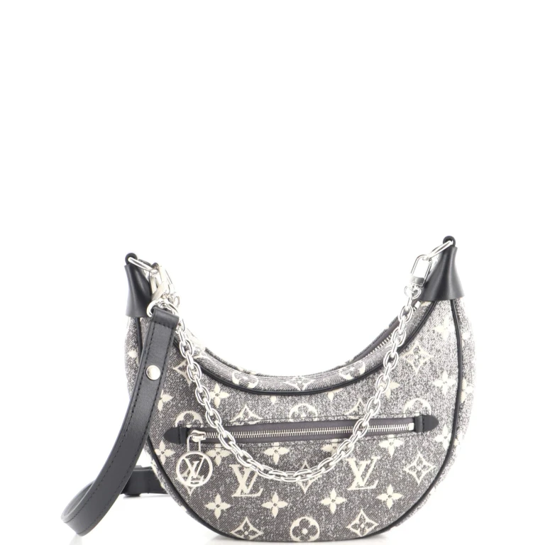 Loop Handbag Monogram Jacquard Denim