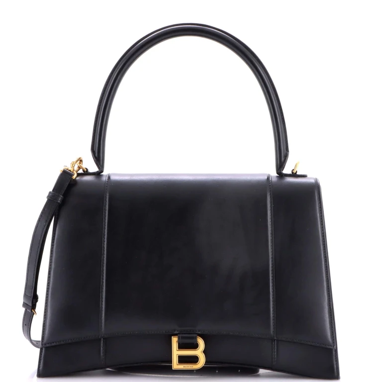 Hourglass Top Handle Bag Leather New Medium