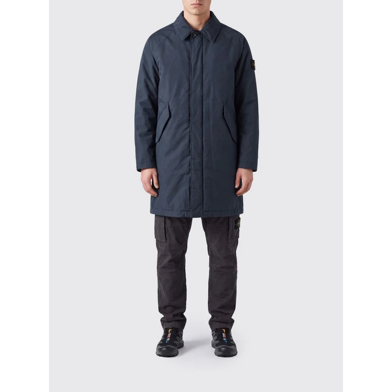 Single-Breasted Knee-Length Trench Coat in Nylon with Logo Patch (7100002S0A26V0020)