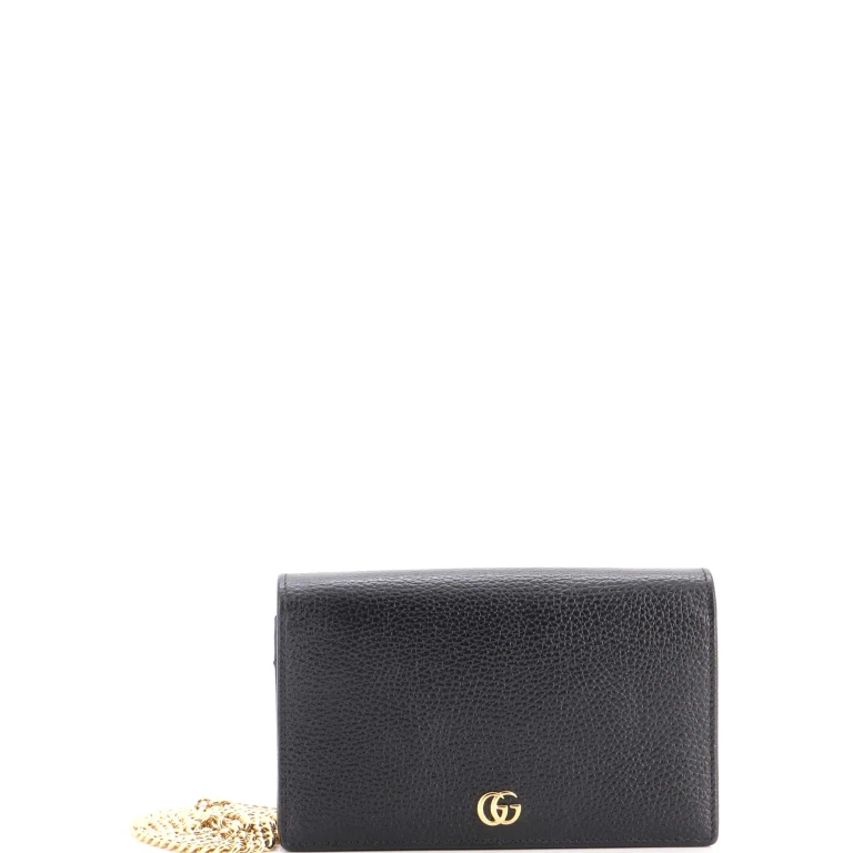 Petite GG Marmont Chain Wallet Leather Mini