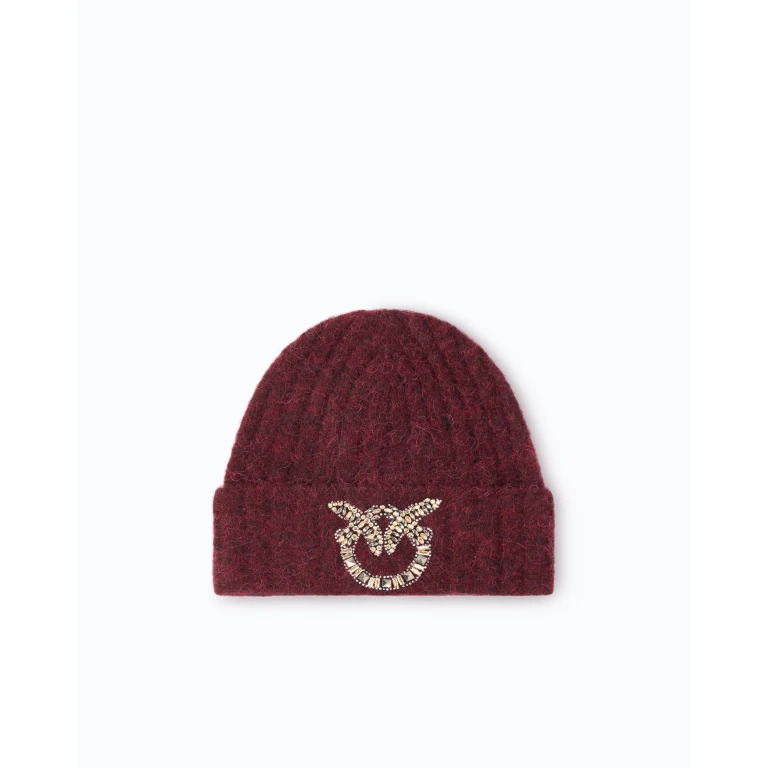 Bonnet en laine avec logo bijou Love Birds