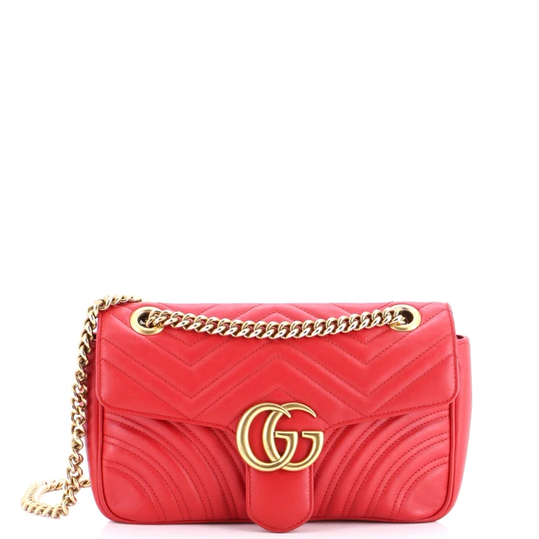 GG Marmont Flap Bag Matelasse Leather Medium