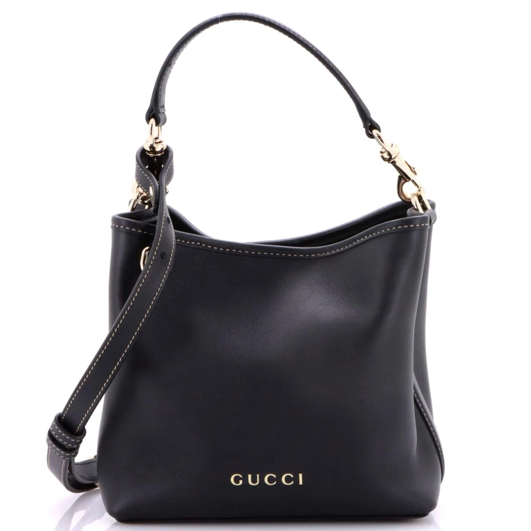 Emblem Bucket Bag Leather Small