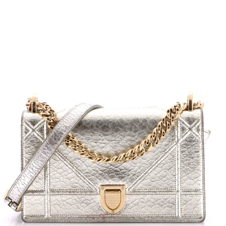 Diorama Flap Bag Crackled Deerskin Small