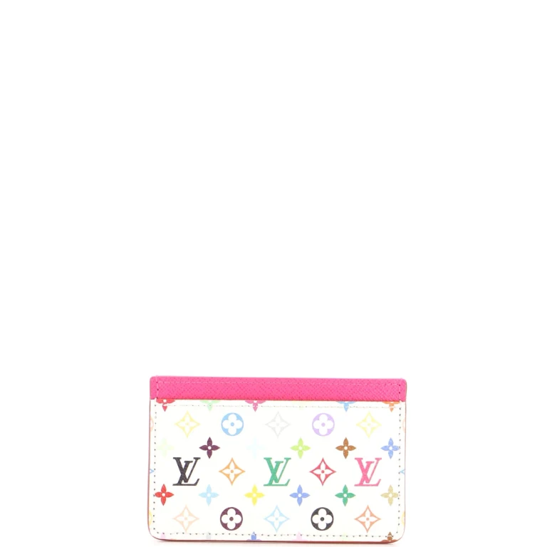 x Takashi Murakami Card Holder Monogram Multicolor with Leather