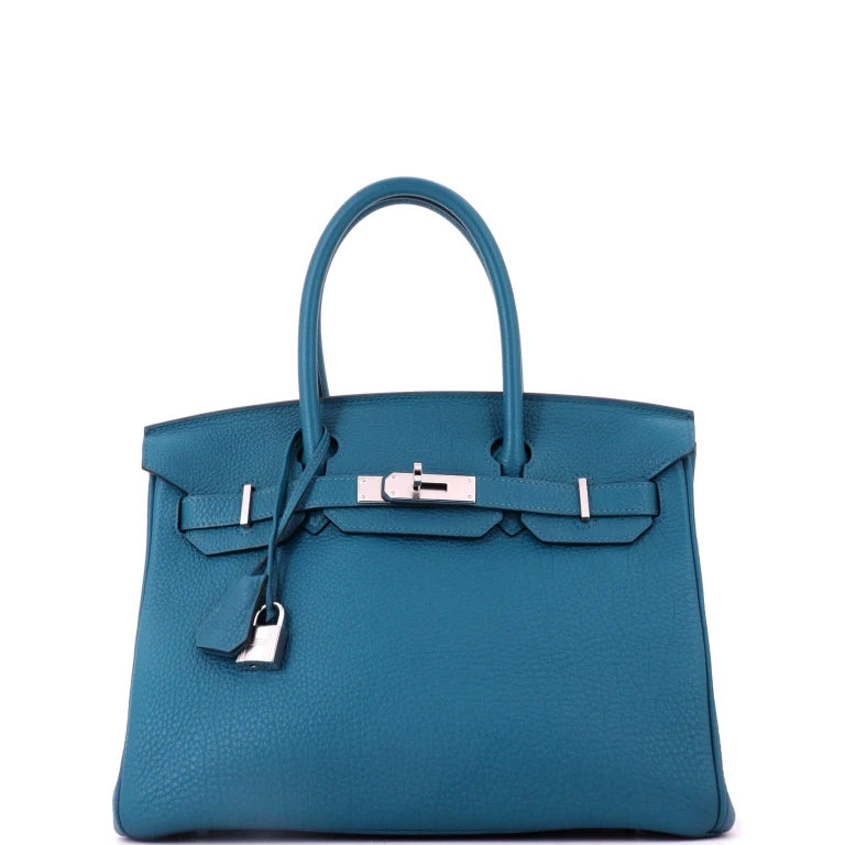 Birkin Handbag Colvert Togo with Palladium Hardware 30