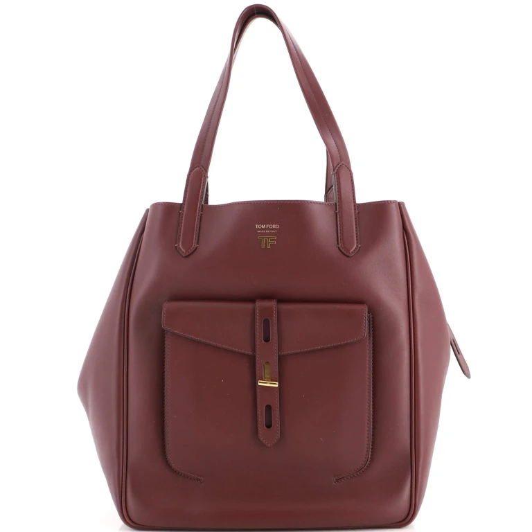 Hollywood T Twist Tote Leather Large