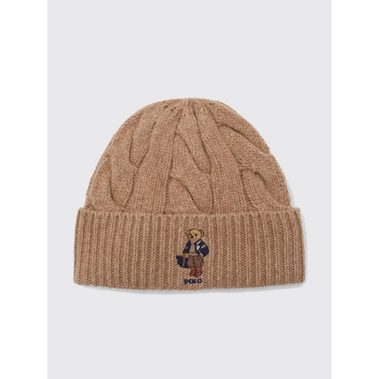 Cable-Knit Wool-Blend Beanie with Turn-Up Brim (455P18118002)