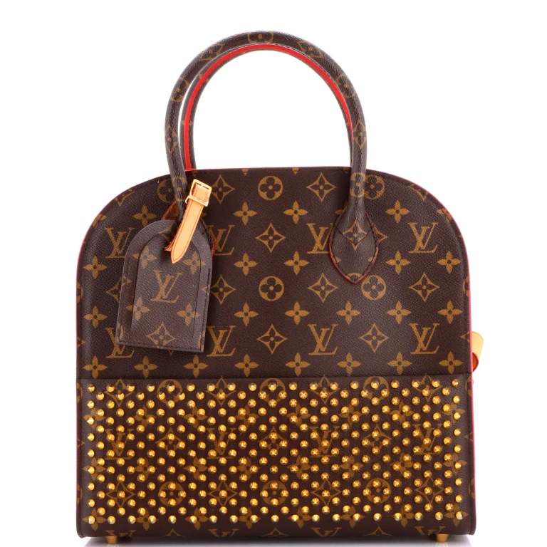 x Christian Louboutin Shopping Bag Calf Hair and Monogram Canvas