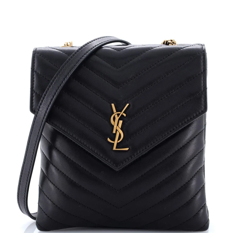Double Flap Bag Chevron Leather