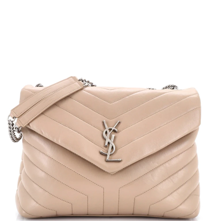 Loulou Shoulder Bag Matelasse Chevron Leather Medium