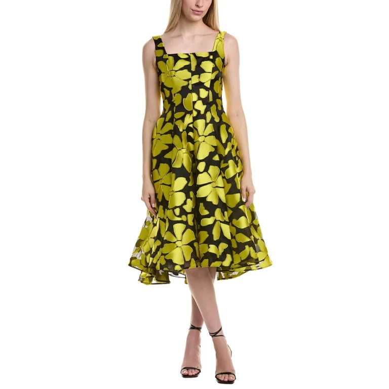 Silk-Blend Midi Dress