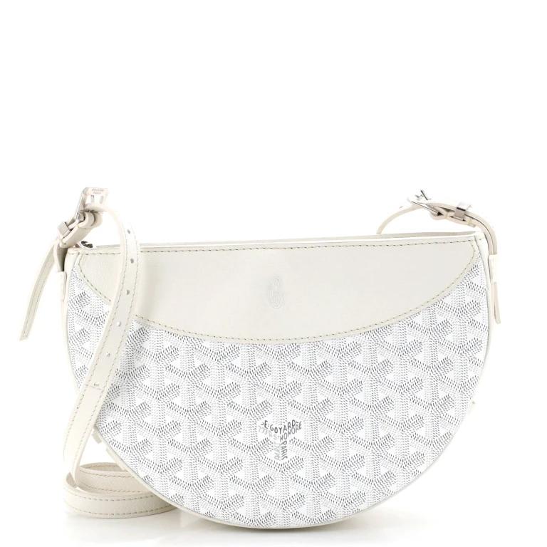 Hirondelle Shoulder Bag Coated Canvas and Leather