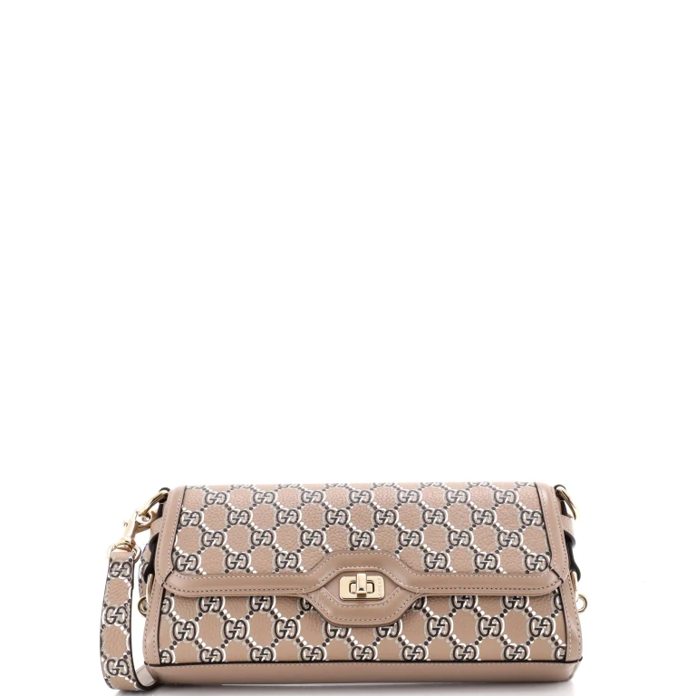 Luce Shoulder Bag Optical GG Printed Leather Small