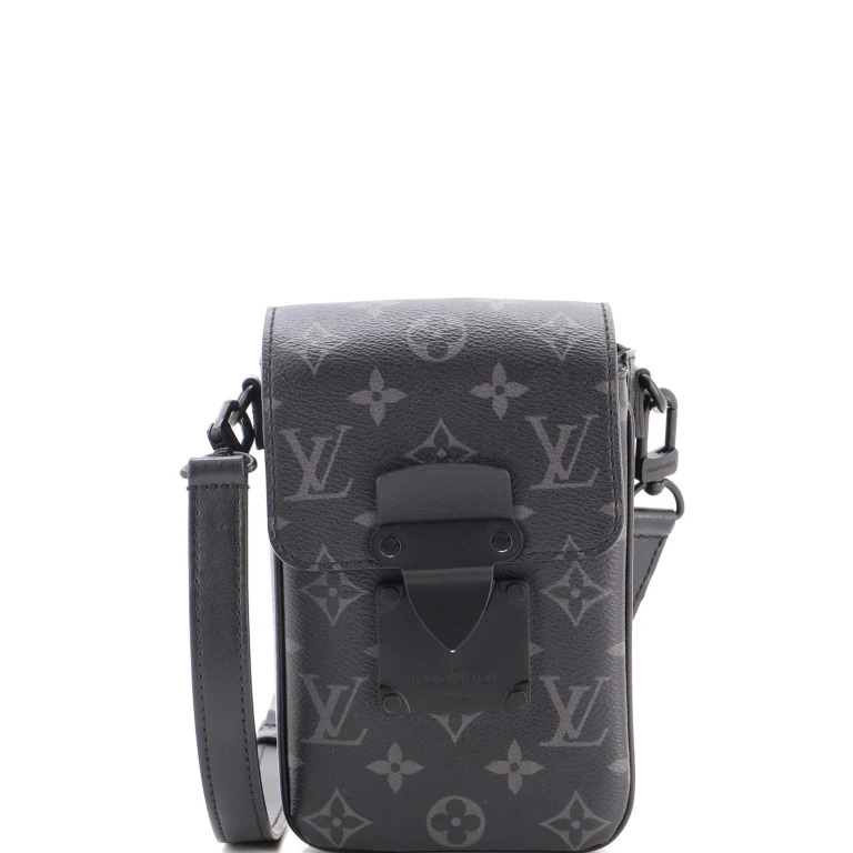 S Lock Vertical Wearable Wallet Monogram Eclipse Canvas