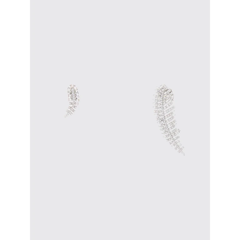 Vienna Asymmetrical Rhodium-Plated Ear Cuff Earrings with Crystals (5749211000)