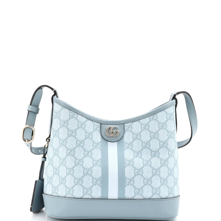 Ophidia Open Bucket Bag GG Coated Canvas with Leather Small