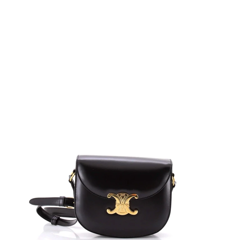 Triomphe Besace Clea Flap Bag Leather
