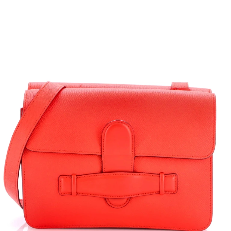 Symmetrical Shoulder Bag Leather