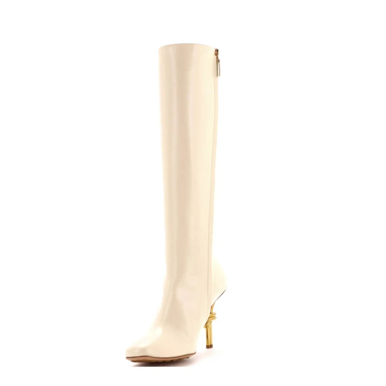 Women's Knot Knee High Boots Leather