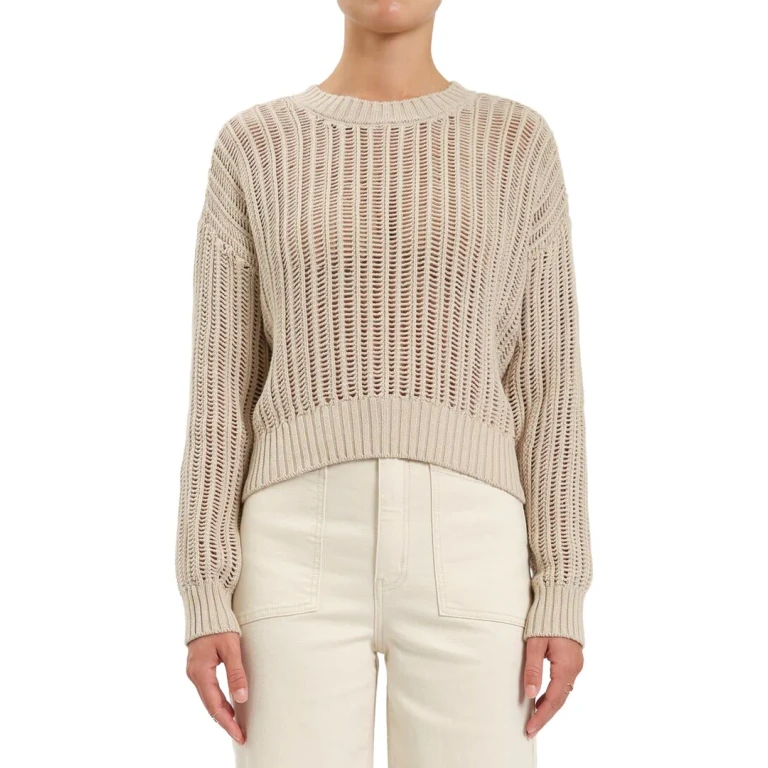 Seaside Open Stitch Sweater