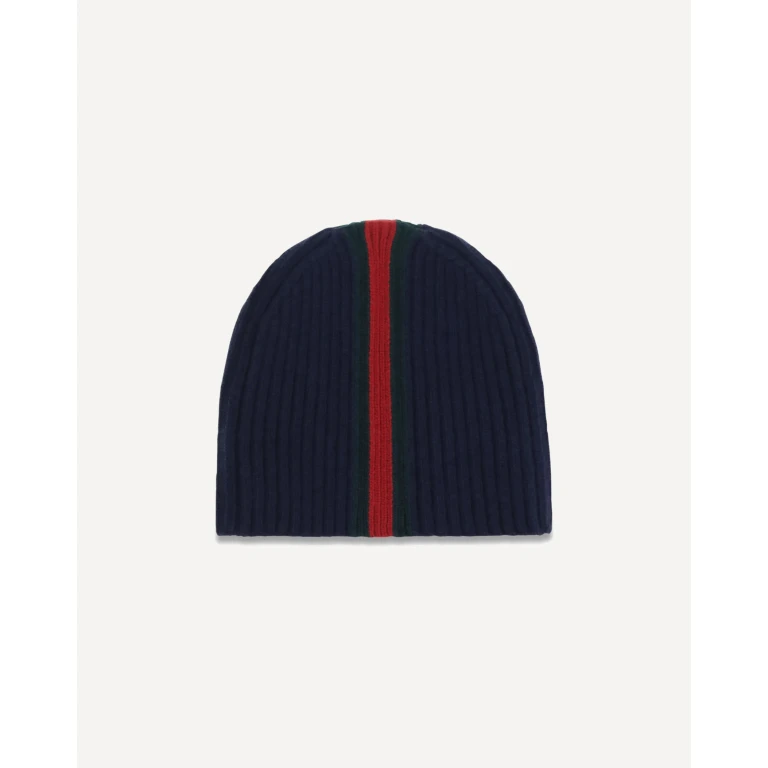 Ribbed wool Beanie with Web detail for Boy Boy L