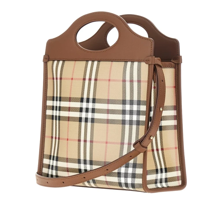Coated Check canvas mini 'Pocket' bag Woman One Size