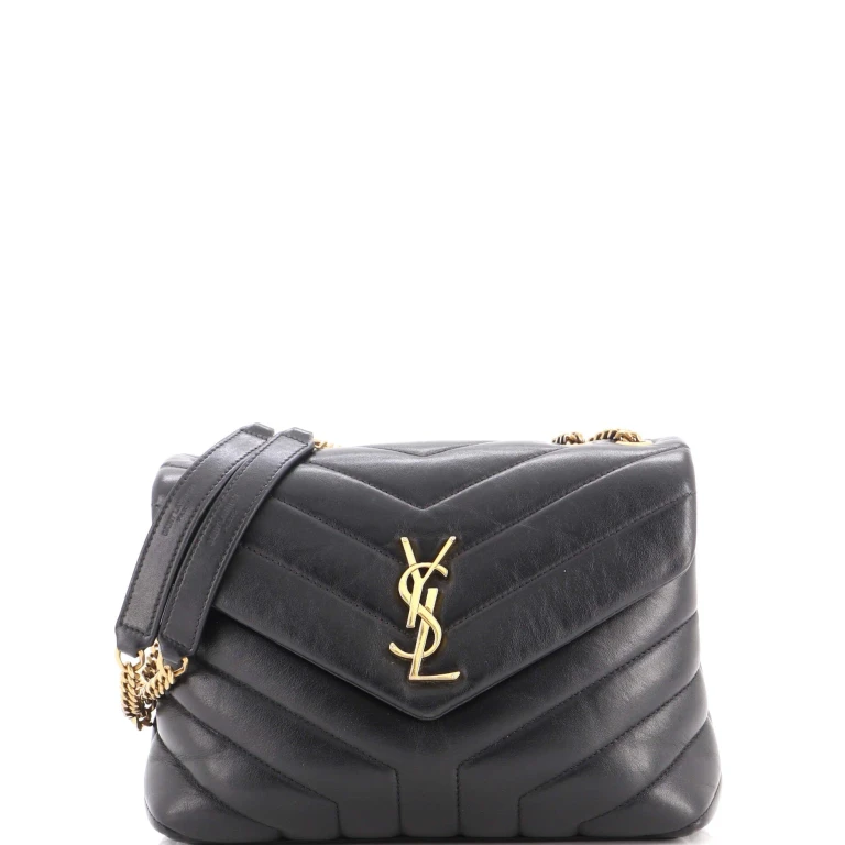 Loulou Shoulder Bag Matelasse Chevron Leather Small