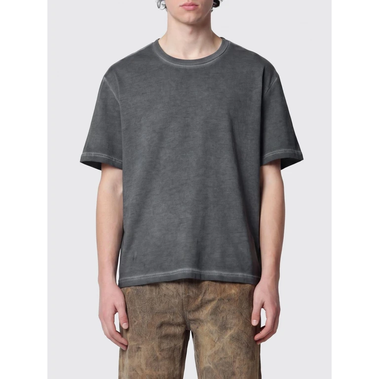 Relaxed Fit T-Shirt in Organic Cotton with Crew Neck and Dropped Shoulders (MFW25MAUROWWAS)