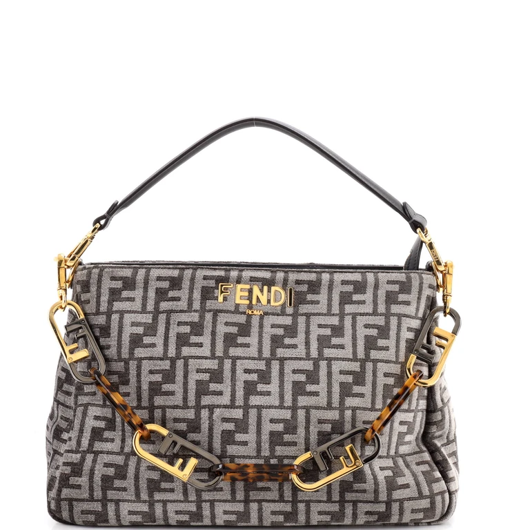 O'Lock Zip Shoulder Bag Zucca Chenille