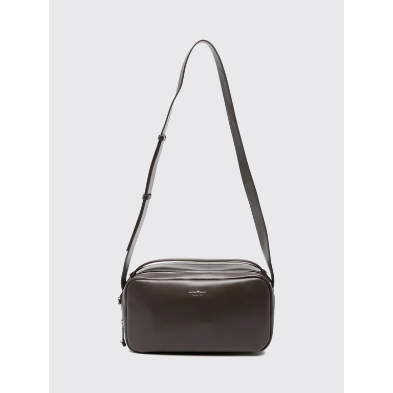 Bovine Leather Crossbody Bag with External Zip Pocket (EW005648AF32959U6125)