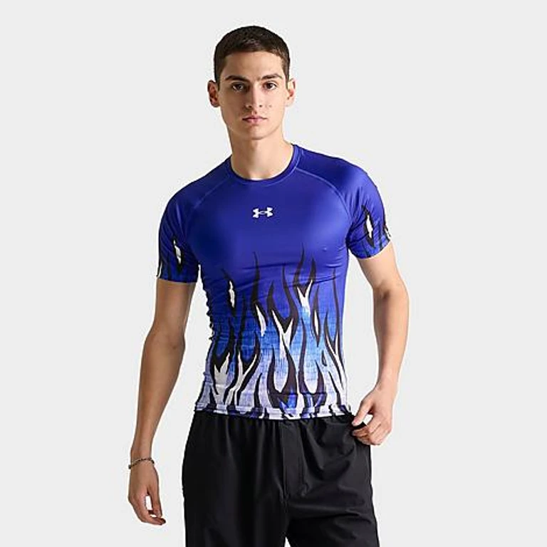 Under Armour Men's x Sharpie Printed HeatGear Training Top in Blue Size: Small