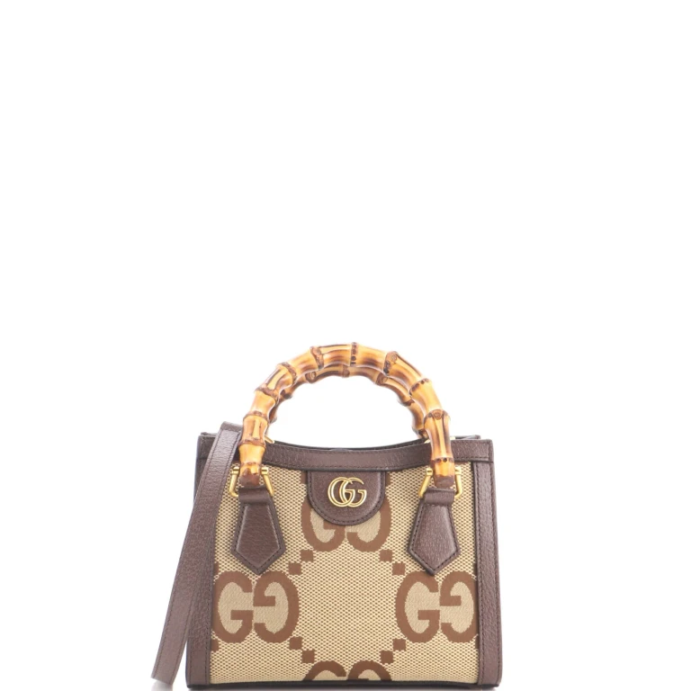 Diana NM Bamboo Handle Tote Jumbo GG Canvas Mini