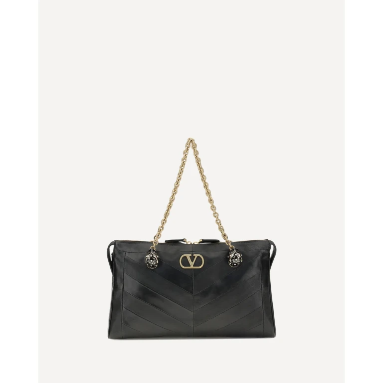 Medium Panthea Chevron Patchwork Shoulder Bag Female UNI