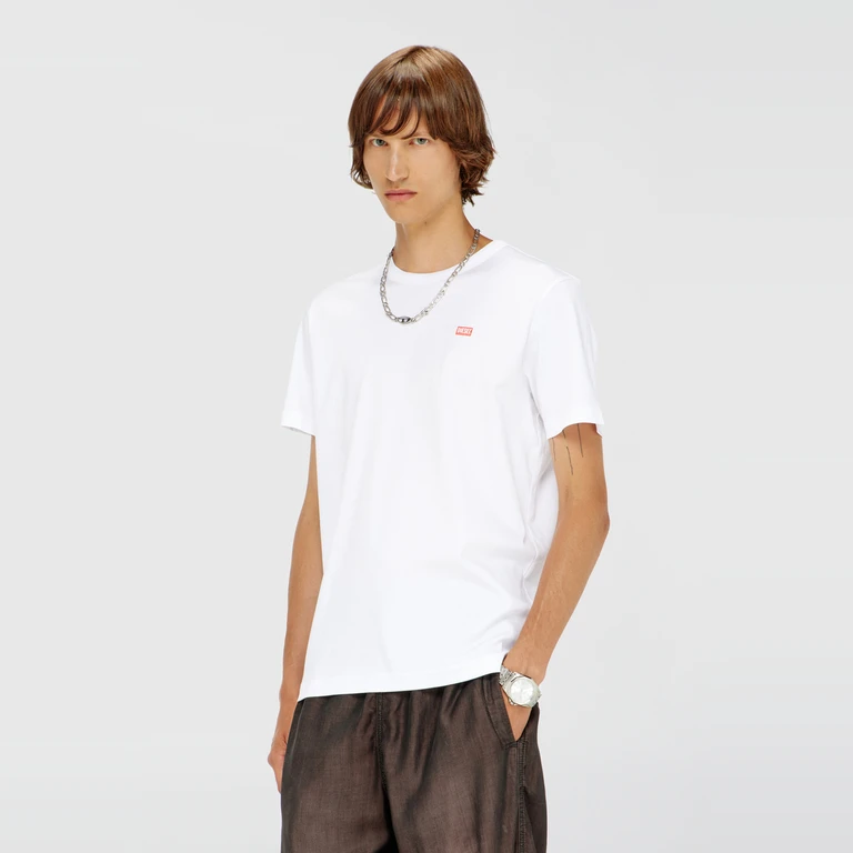 T-shirt in mercerised cotton - T-Shirts - Man - White
