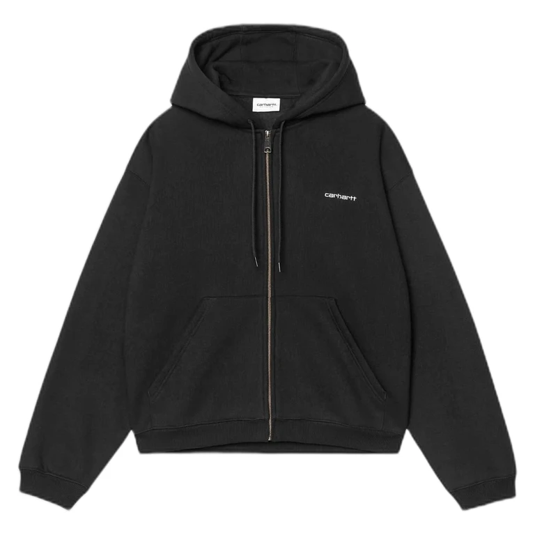 phenol Carhartt Wip hooded hadrt jacket - black / white