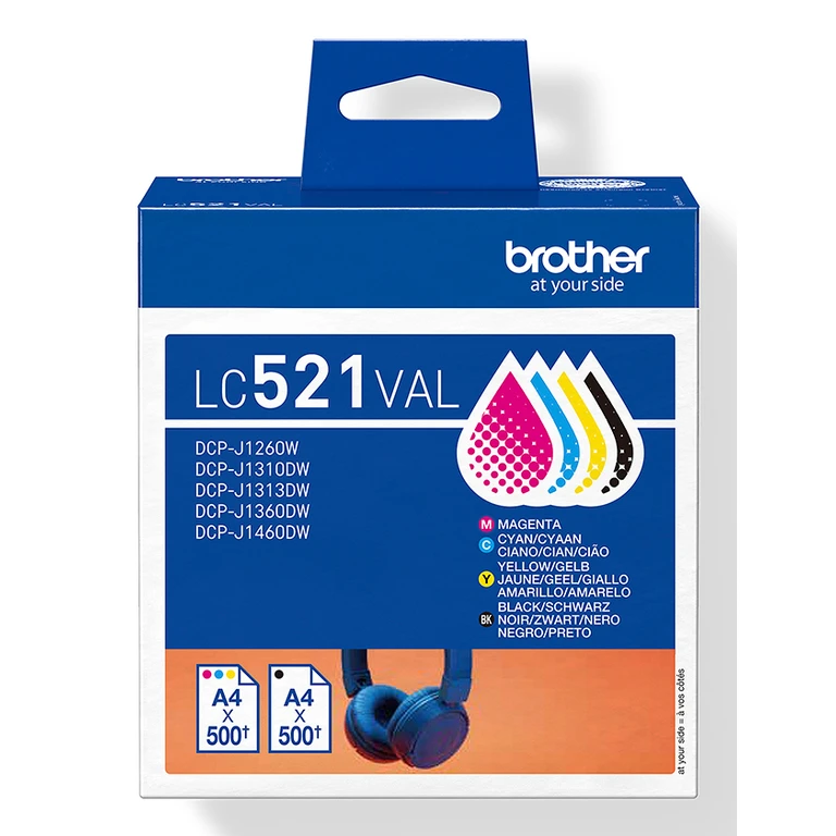 Brother LC521VAL Genuine Ink Cartridge Value Pack