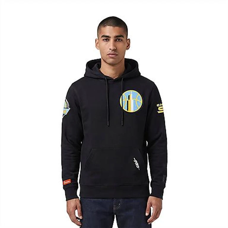 Men's Chicago Sky WNBA Classic Chenille Pullover Hoodie in Black Size: Small