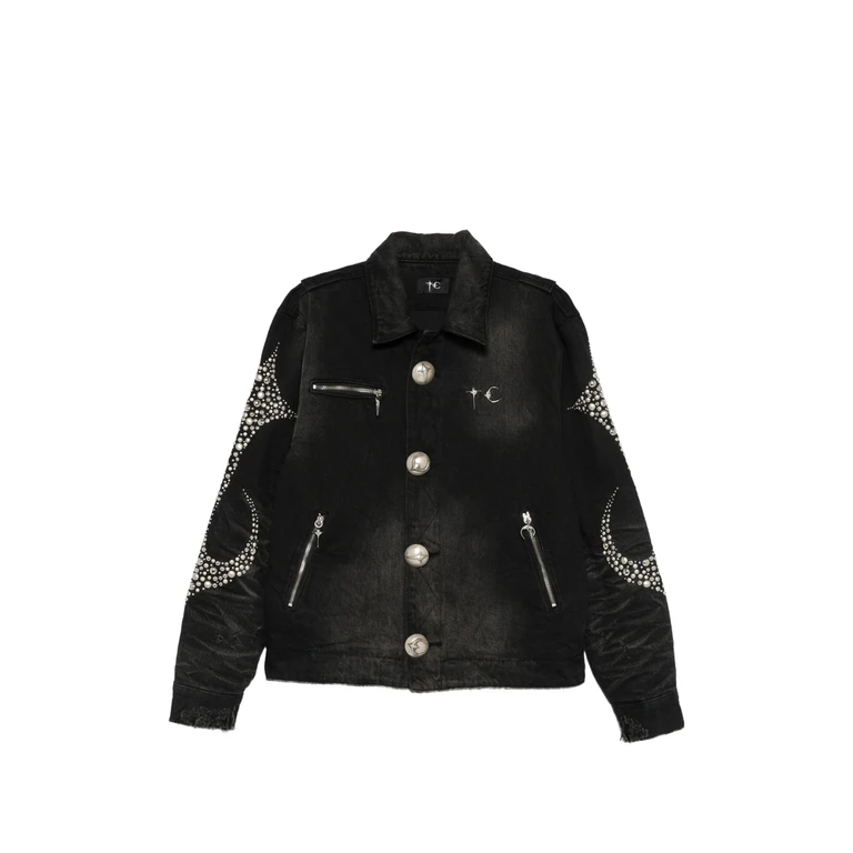 Stud-embellished Denim Jacket