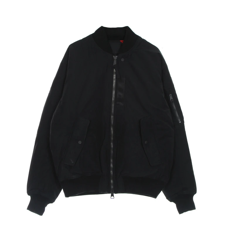Essential Statement Men's Jacket Ma-1 Jacket Black/gym Red