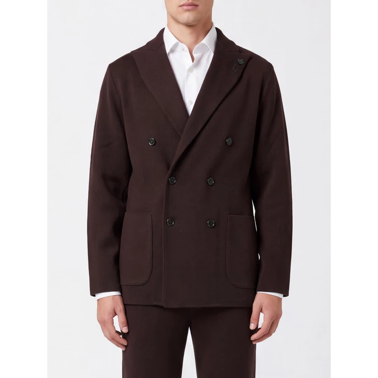 Double-Breasted Virgin Wool Blazer with Peak Lapels (CNLJM57CN65000450A)