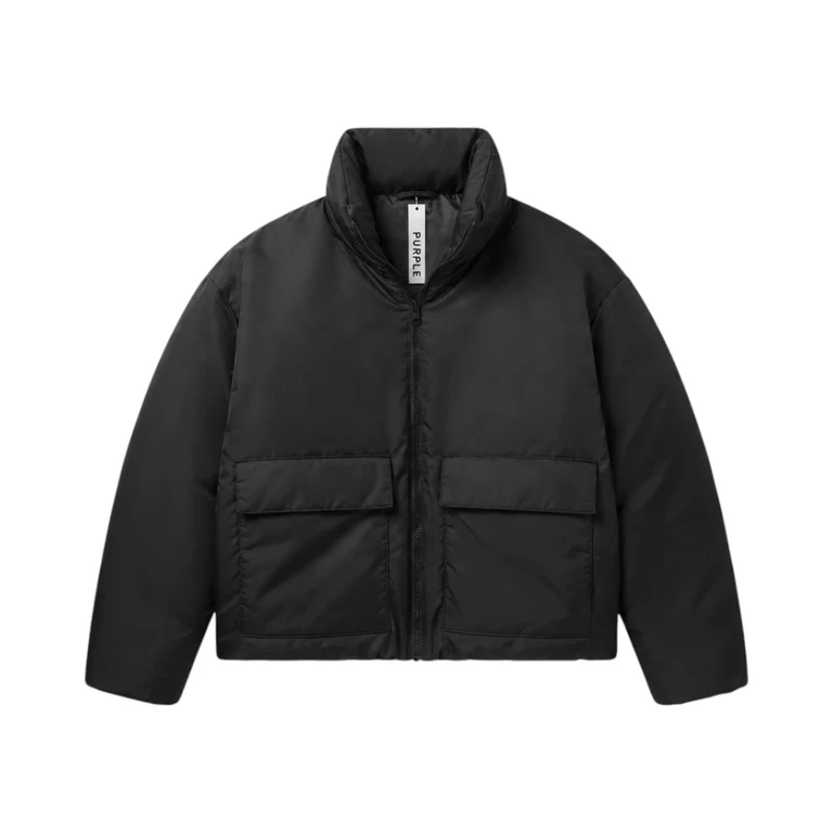 Giacca Giubbotto Nero in Nylon Padded