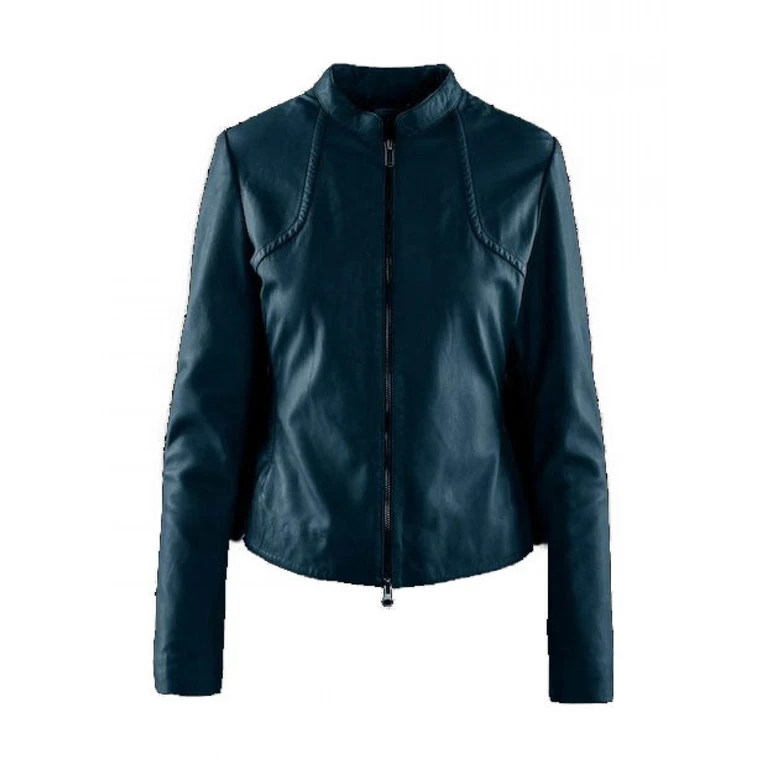 JWSAMAPLMU Blue leather jacket